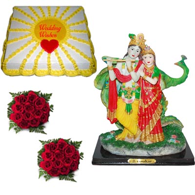 "15 red roses flower bunches - 2 pieces.+ Vedantha RK with More-004 - Click here to View more details about this Product